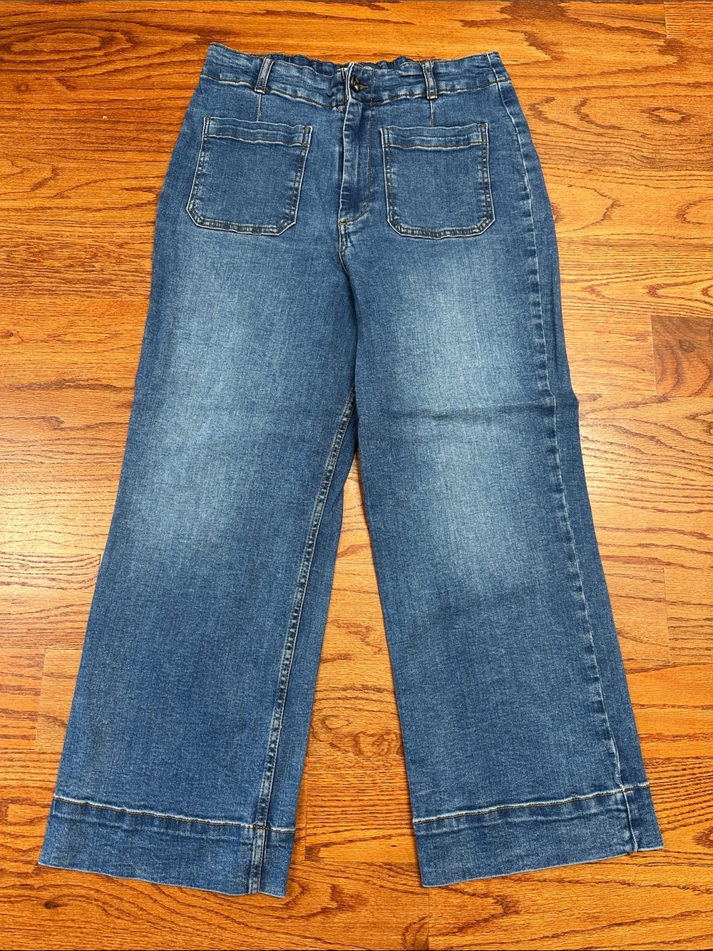 High-Rise Wide Leg Women's Jeans - Blue